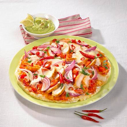 Tex Mex Pizza Mit Hahnchen Rezept Lecker