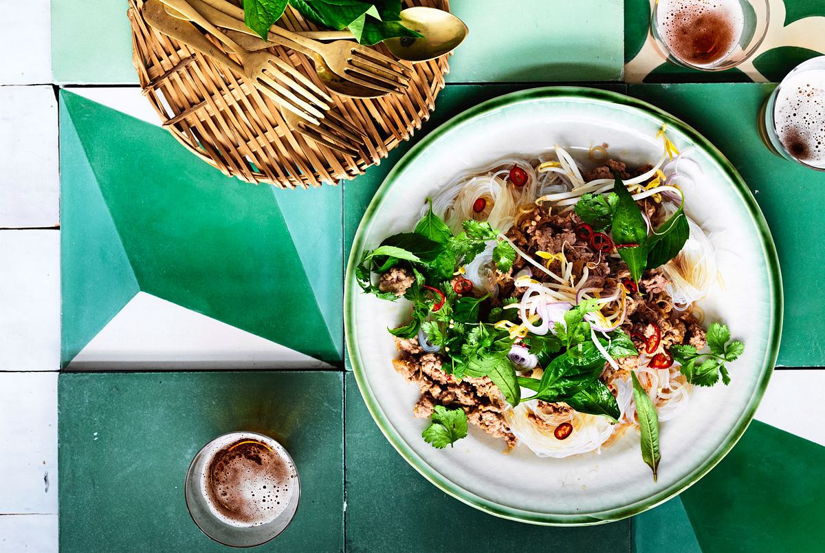 „Thai-like“ Reisnudeln mit Rinderhack Rezept