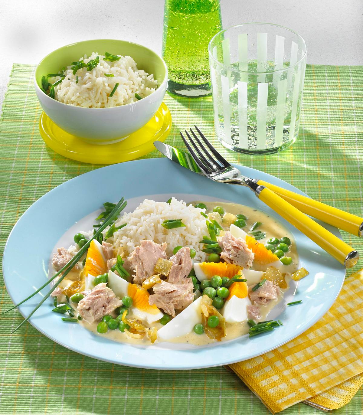 Thunfisch-Ei-Ragout mit Erbsen Rezept