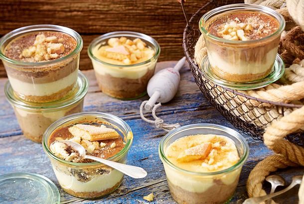 Tiramisu-Cheesecake aus dem Glas Rezept Tiramisu-Cheesecake aus dem Glas Rezept