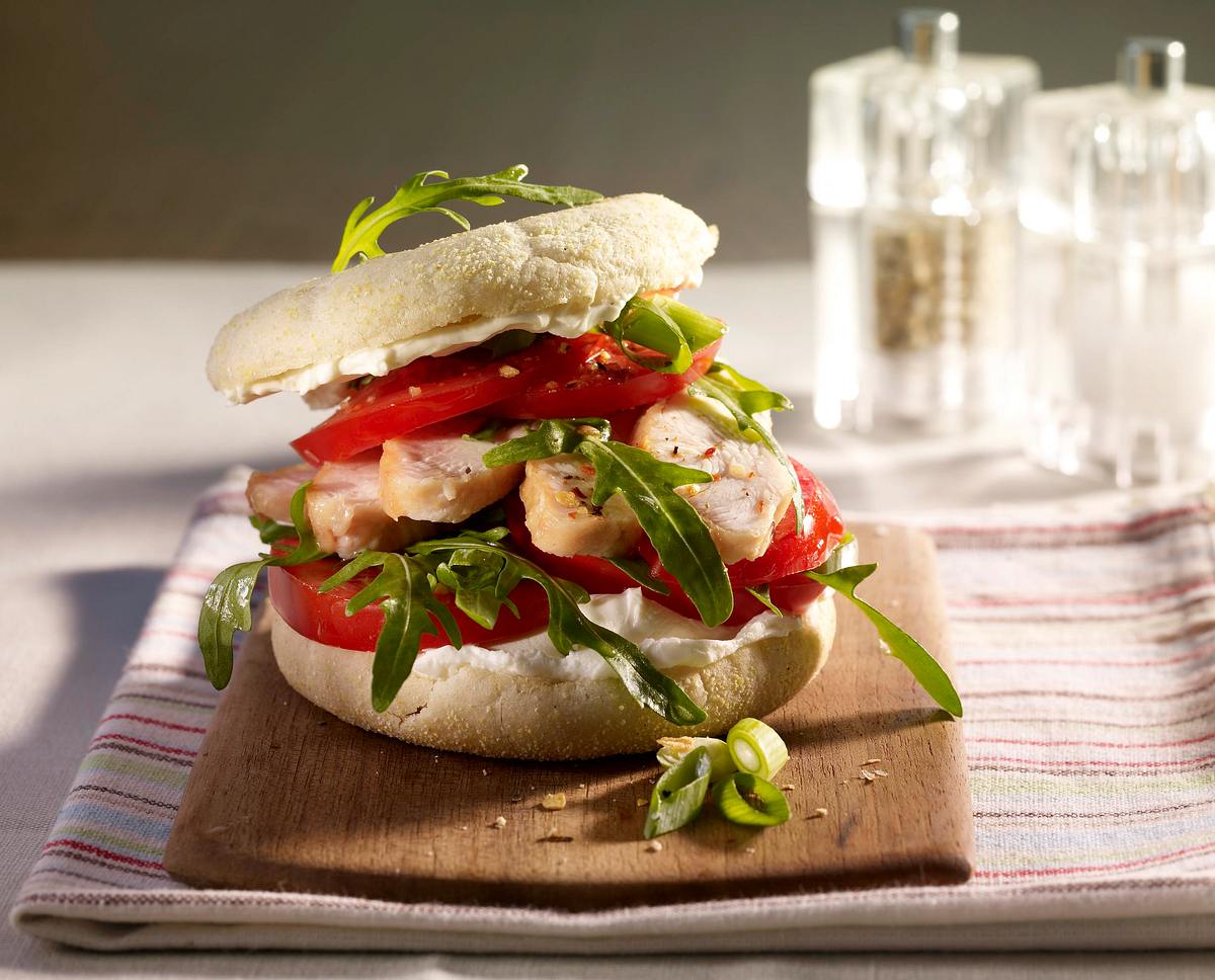 Toasti-Burger mit Hähnchenfilet Rezept