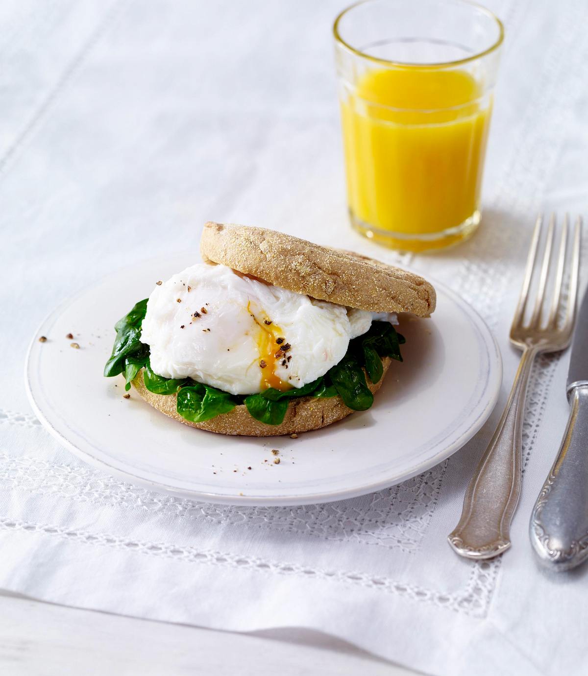 Toasties mit pochiertem Ei und Spinat Rezept