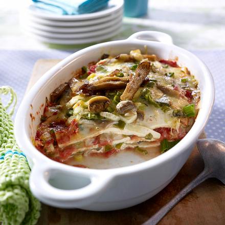 Tofu-Lasagne mit Pilzen Rezept Tofu-Lasagne mit Pilzen Rezept