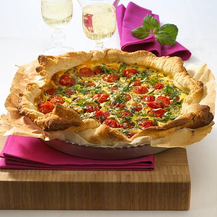 Tomaten-Basilikum-Quiche Rezept