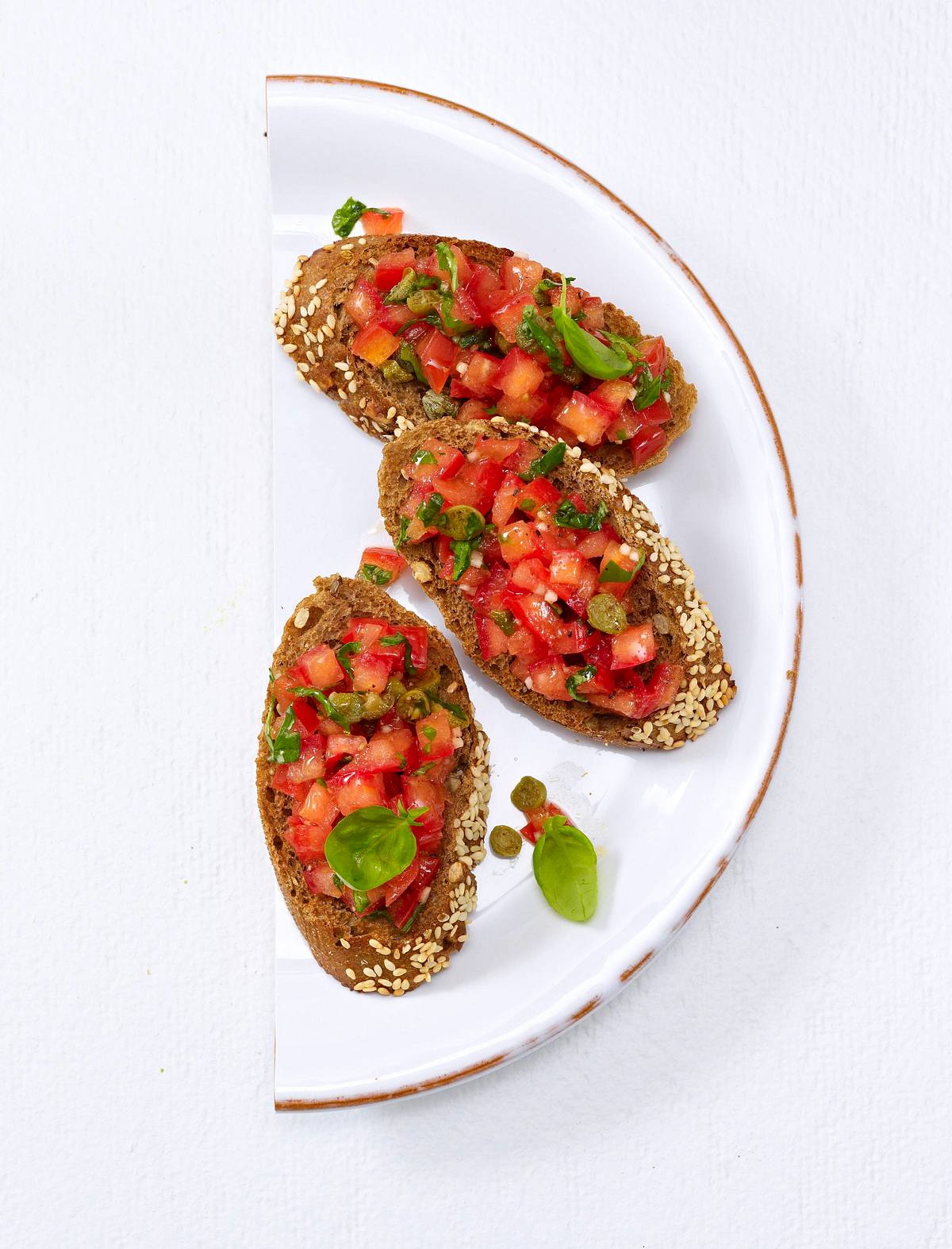 Tomaten-Bruschetta (Trennkost, Kohlenhydrate) Rezept