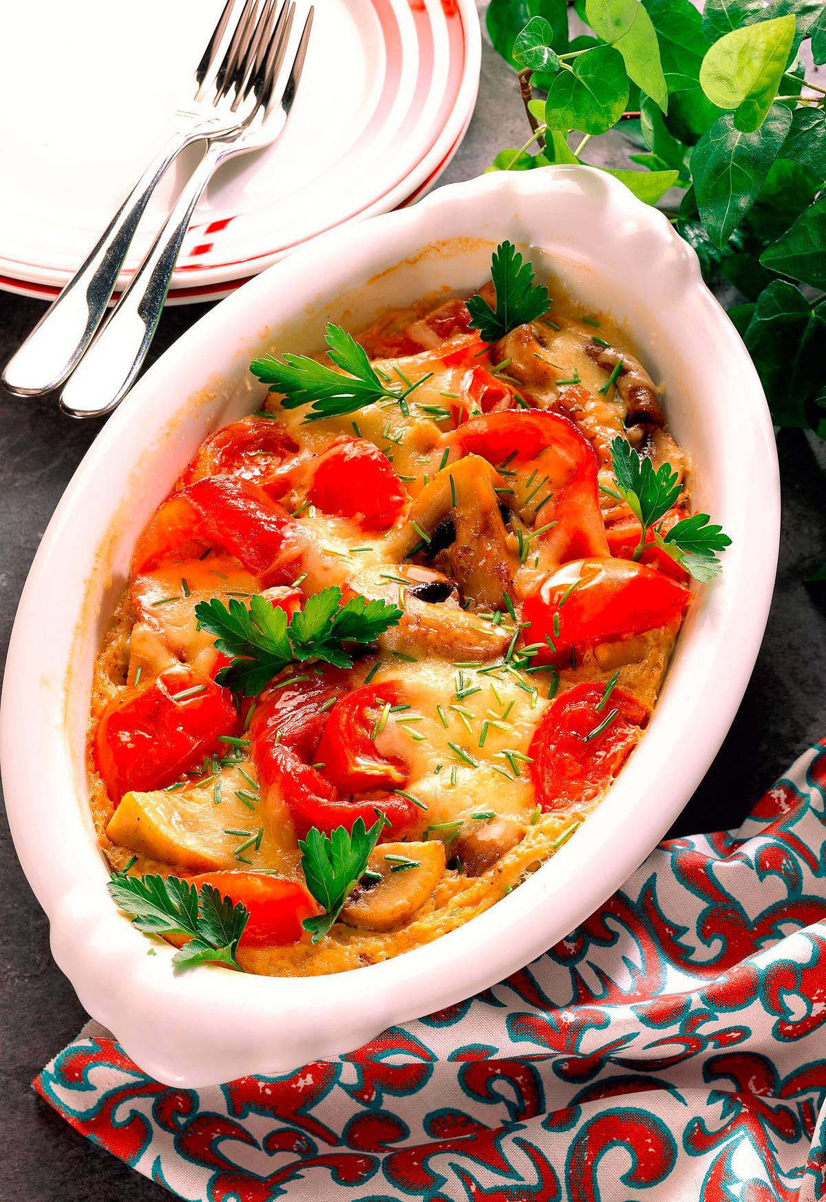 Tomaten-Champignon- Auflauf Rezept