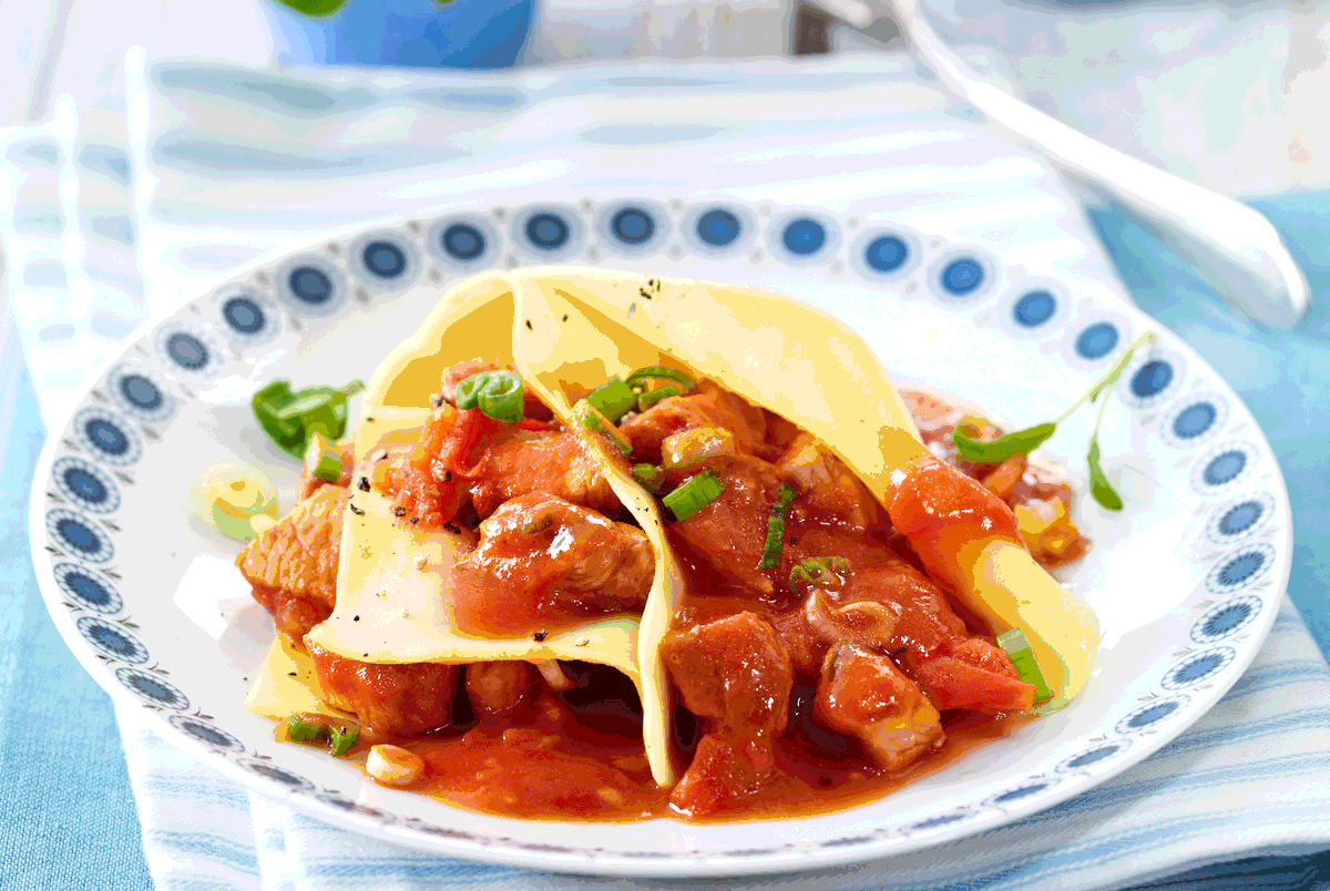 Tomaten-Kalbs-Lasagne ohne Backen Rezept