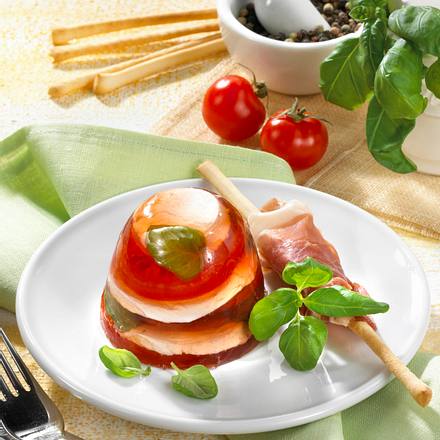 Tomaten-Mozzarella-Sülzchen Rezept