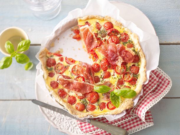 Tomaten-Quiche mit Parmaschinken Rezept