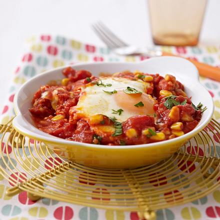 Tomaten-Shakshuka mit Mais Rezept