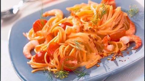 Tomaten-Spaghetti mit scharfer Hummersoße Rezept - Foto: Maass