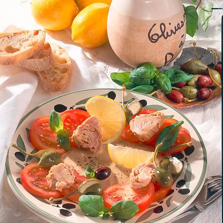 Tomaten-Thunfisch-Teller Rezept