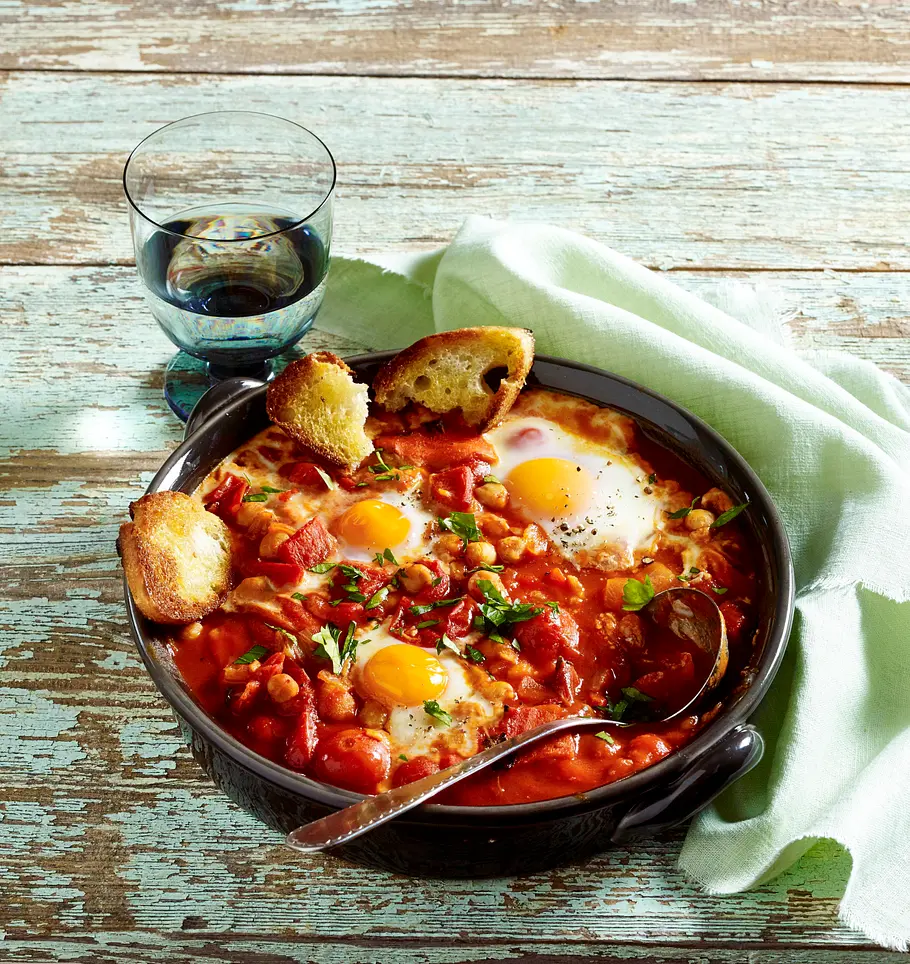 Tomateneintopf mit Ei Rezept Tomateneintopf mit Ei Rezept