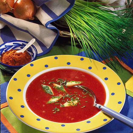 Tomatensuppe mit Eierstich Rezept