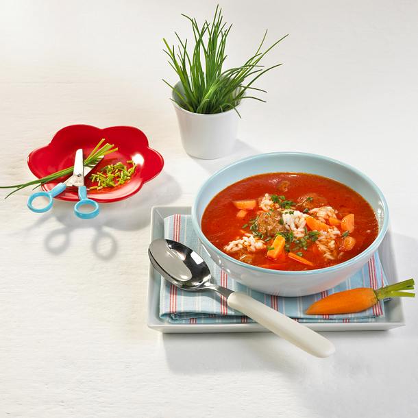 Tomatensuppe mit Hackbällchen Rezept Tomatensuppe mit Hackbällchen Rezept