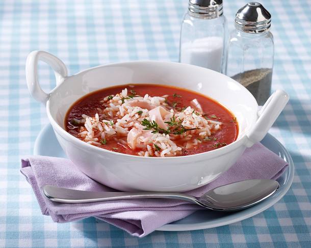 Tomatensuppe mit Reis (Diät) Rezept Tomatensuppe mit Reis (Diät) Rezept