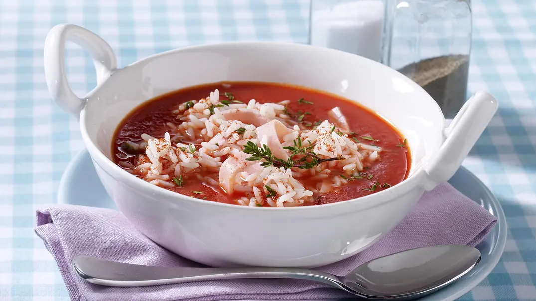 Tomatensuppe mit Reis (Diät) Rezept - Foto: LECKER @ Bauer Media Group