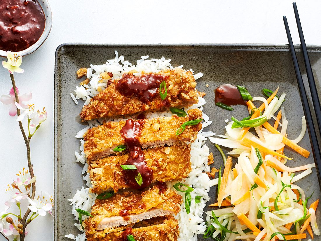 Tonkatsu Schnitzel auf Japanisch Rezept LECKER