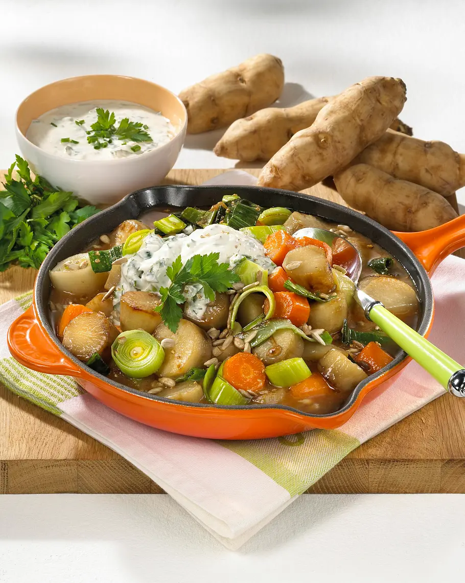 Topinambur-Gemüse-Pfanne Rezept