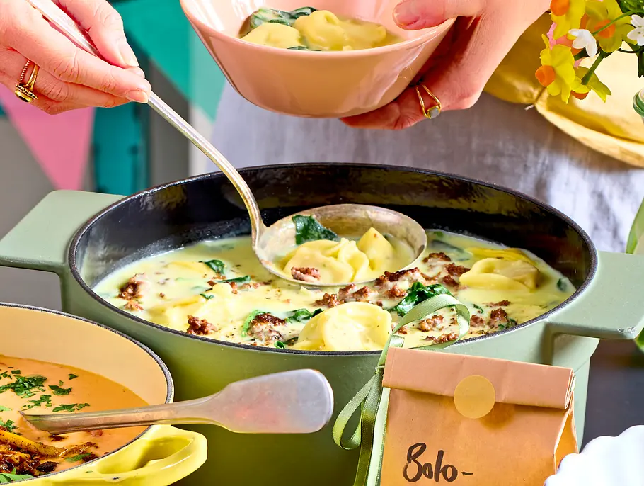 Tortellini-Bolo-bianco-Suppe Rezept