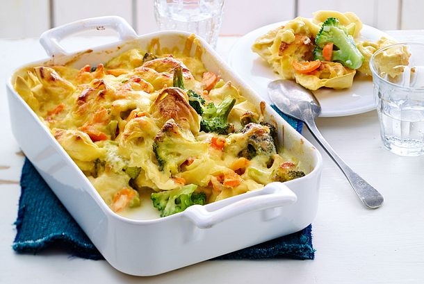Tortellini-Brokkoli-Auflauf mit Gorgonzolasoße Rezept