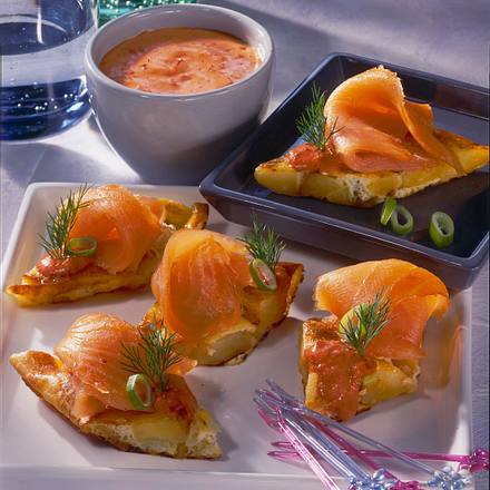 Tortilla-Happen mit Lachs Rezept Tortilla-Happen mit Lachs Rezept