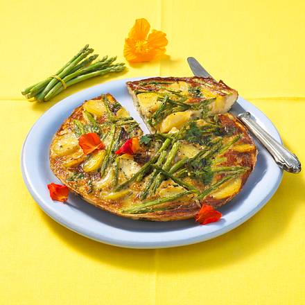 Tortilla mit grünem Spargel Rezept Tortilla mit grünem Spargel Rezept