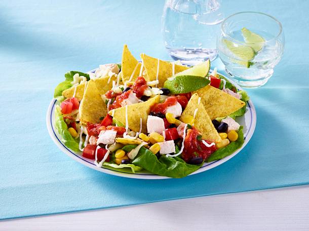 Tortilla-Salat mit Hähnchen Rezept