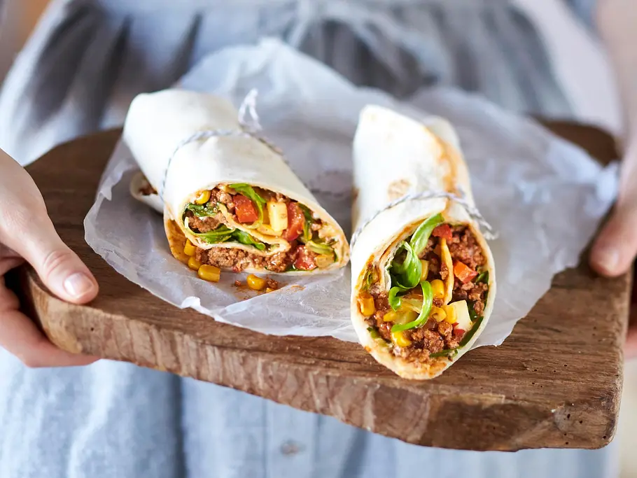Tortilla-Wraps mit Hackfleisch Rezept
