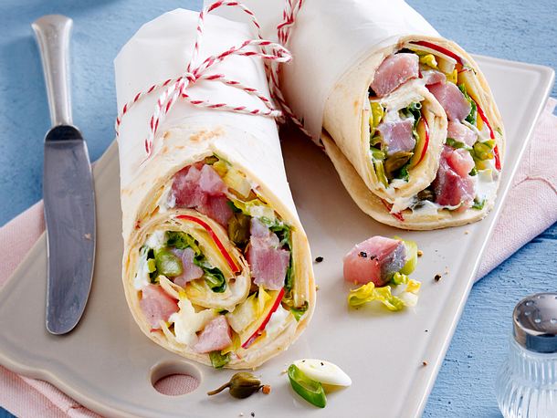 Tortilla-Wrap mit Matjes Rezept Tortilla-Wrap mit Matjes Rezept