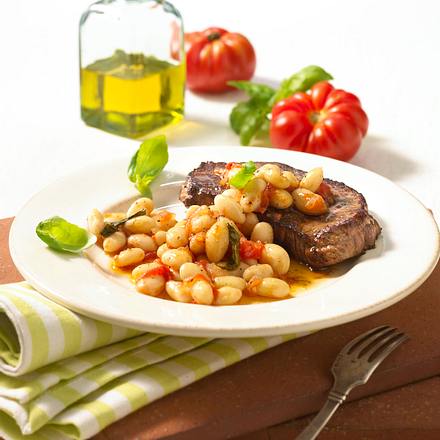 Toskanische Bohnen in Tomaten-Olivenöl Rezept
