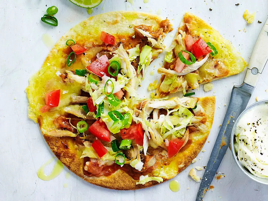 Tostada Pollo asado Rezept Tostada Pollo asado Rezept