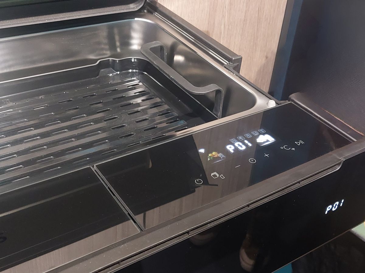Touch-Display der Siemens Dampfschublade
