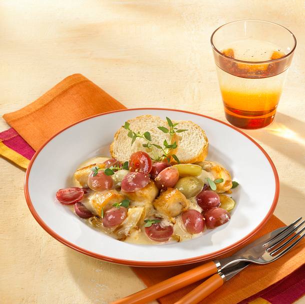 Trauben-Puten-Ragout Rezept Trauben-Puten-Ragout Rezept