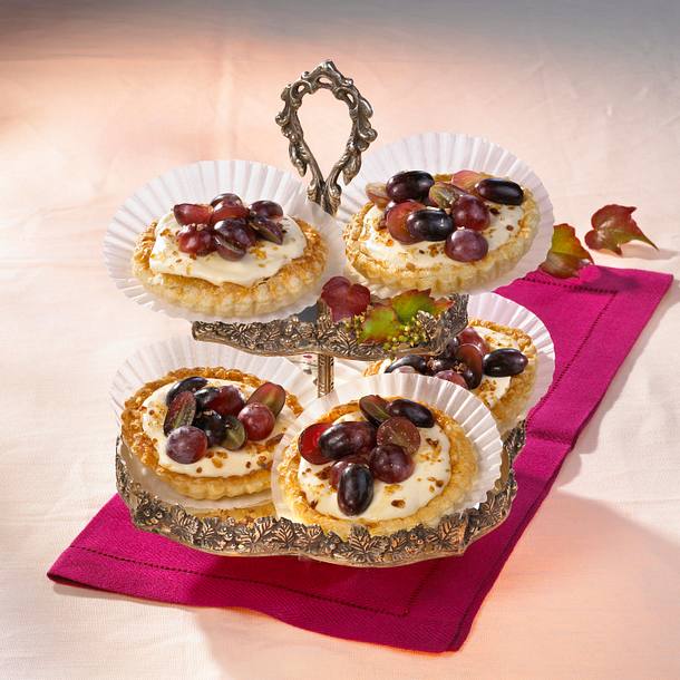 Traubentartes mit Rieslingcreme Rezept Traubentartes mit Rieslingcreme Rezept