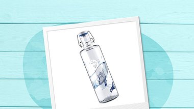 Trinkflasche aus Glas, Wasserflasche aus Glas, Glasflasche, Trinkflasche - Foto: PR