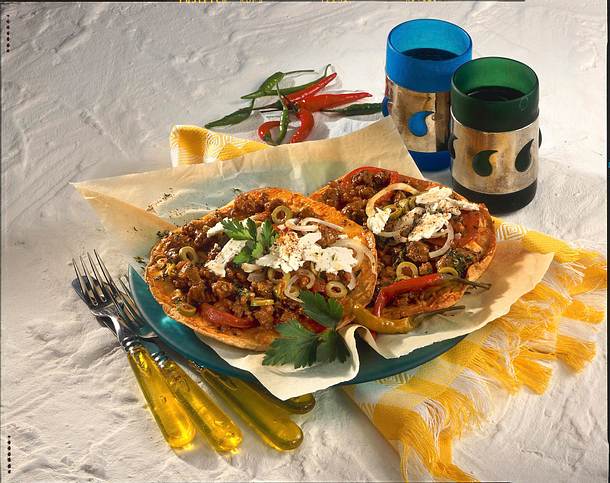 Türkische Hackfleisch-Pizza Rezept Türkische Hackfleisch-Pizza Rezept