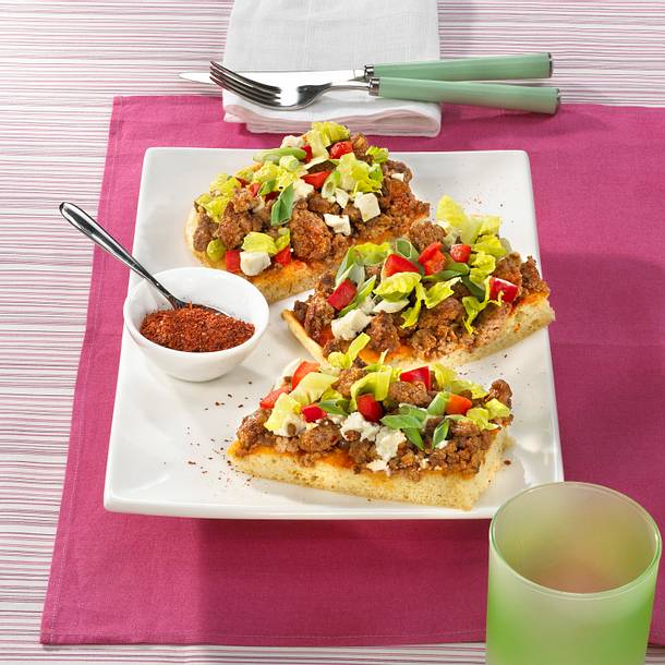Türkische Hackfleischpizza Rezept Türkische Hackfleischpizza Rezept