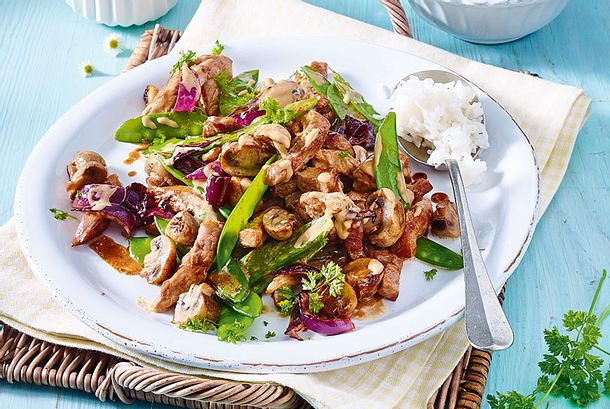 Turbo-Geschnetzeltes mit Zuckerschoten Rezept Turbo-Geschnetzeltes mit Zuckerschoten Rezept