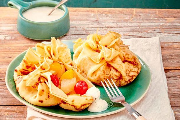Tuttifrutti-Crêpe-Säckchen Rezept