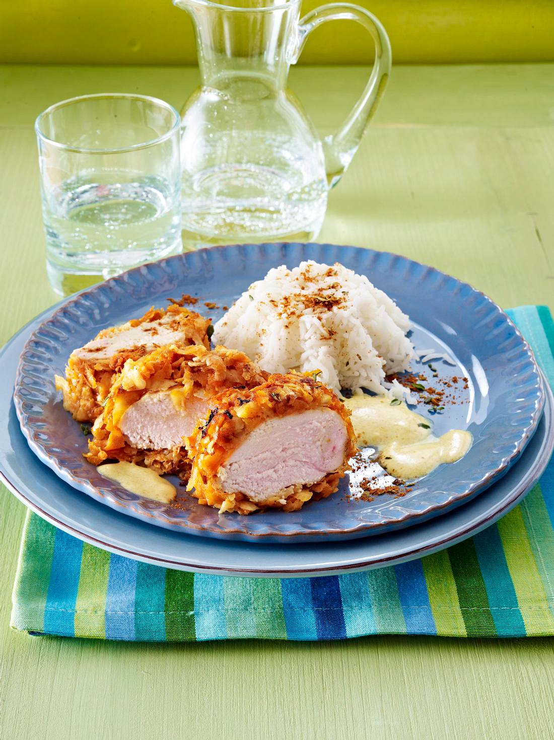 TV Promi Dinner: Hühnerfilet im Gemüsemantel mit Reis von Liliana Matthäus Rezept