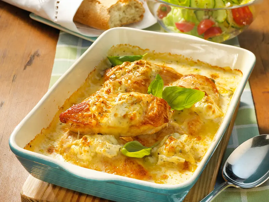 Überbackene Hähnchenfilets Rezept Überbackene Hähnchenfilets Rezept