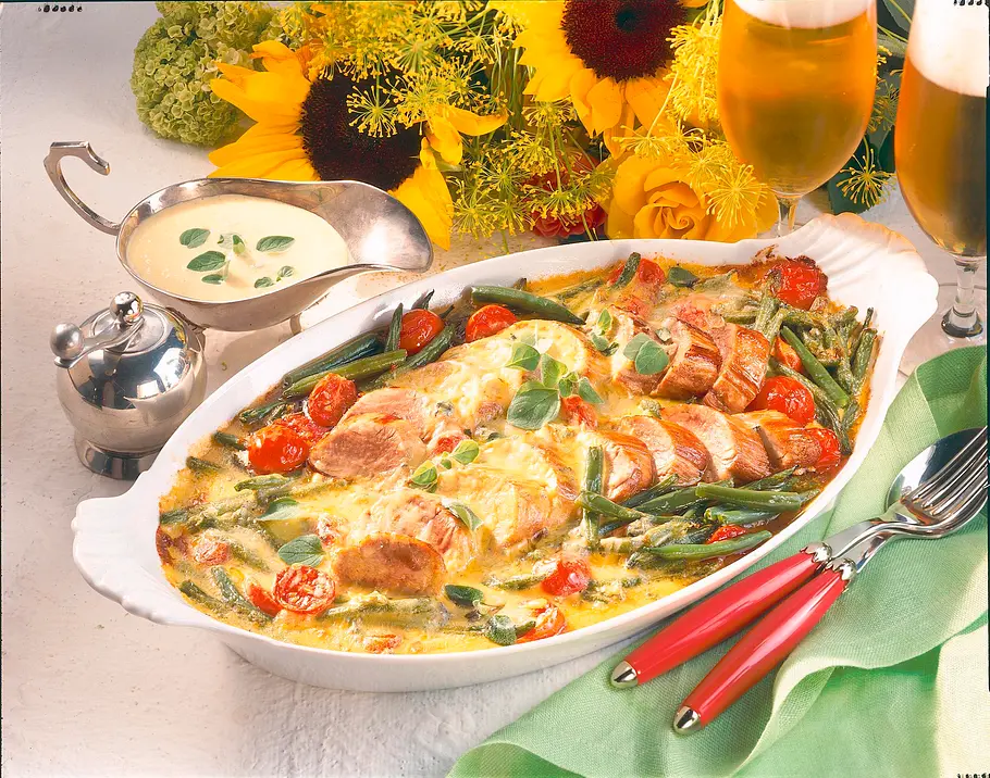 Überbackene Schweinelendchen Rezept Überbackene Schweinelendchen Rezept
