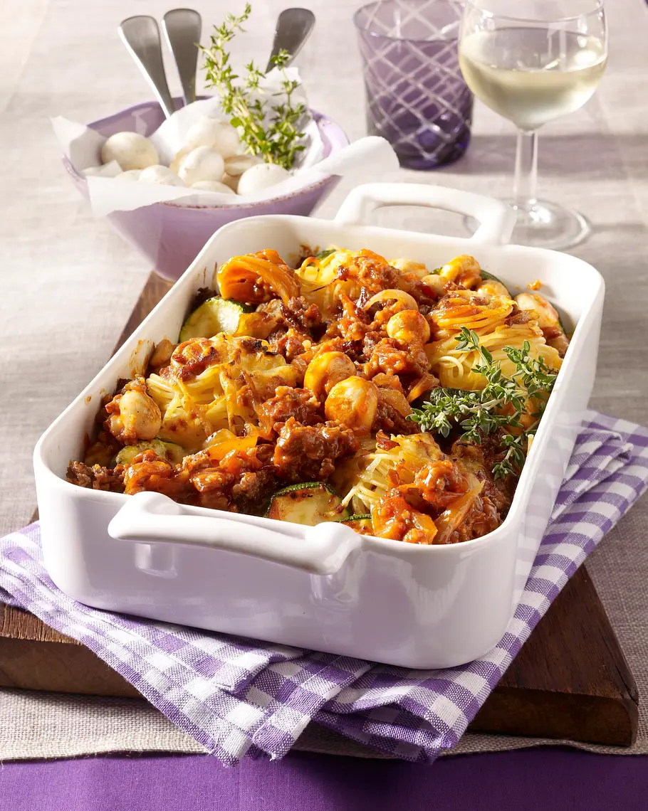 Überbackene Spaghetti-Nester Rezept Überbackene Spaghetti-Nester Rezept