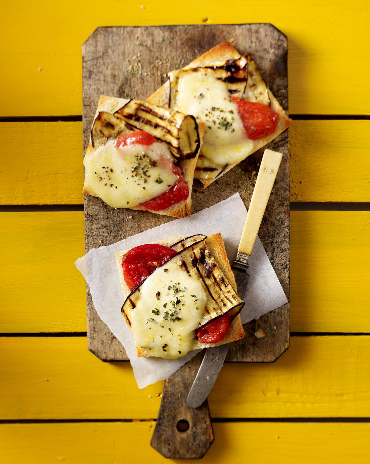 Überbackener Auberginentoast Rezept