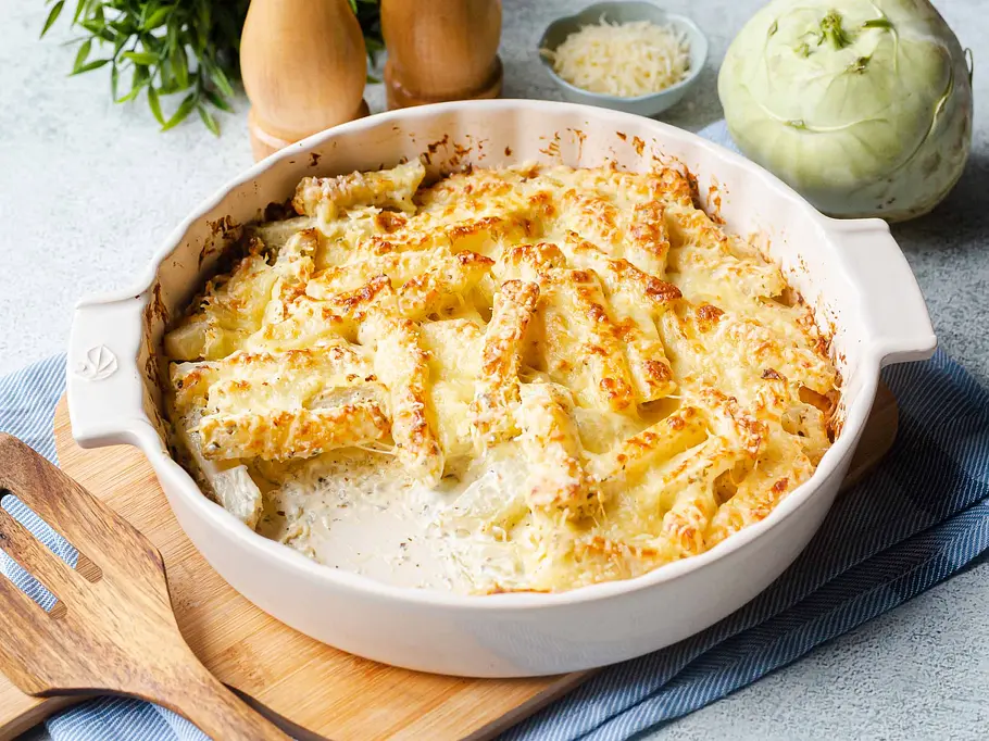 Überbackener Kohlrabi aus dem Ofen Rezept Überbackener Kohlrabi aus dem Ofen Rezept