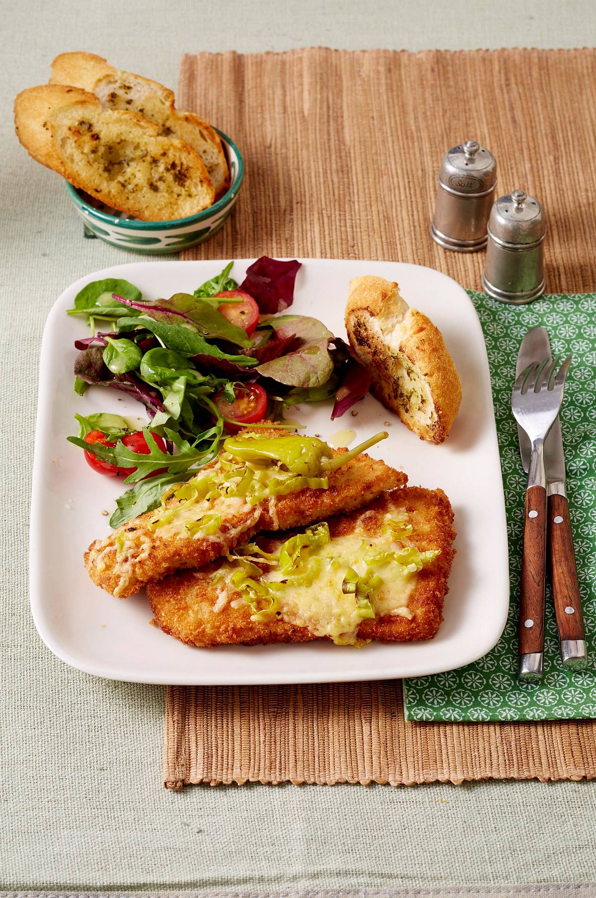 Überbackenes Peperonischnitzel Rezept