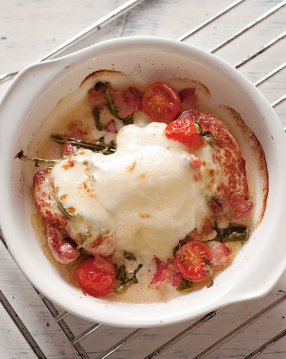 Überbackenes Schweinefilet Caprese Rezept