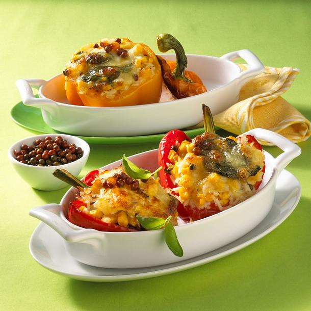 Überbackene gefüllte Paprika Rezept