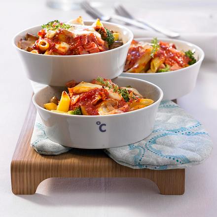 Überbackene Gemüsenudeln Rezept